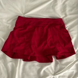 Lululemon pace rival skirt size 4 red